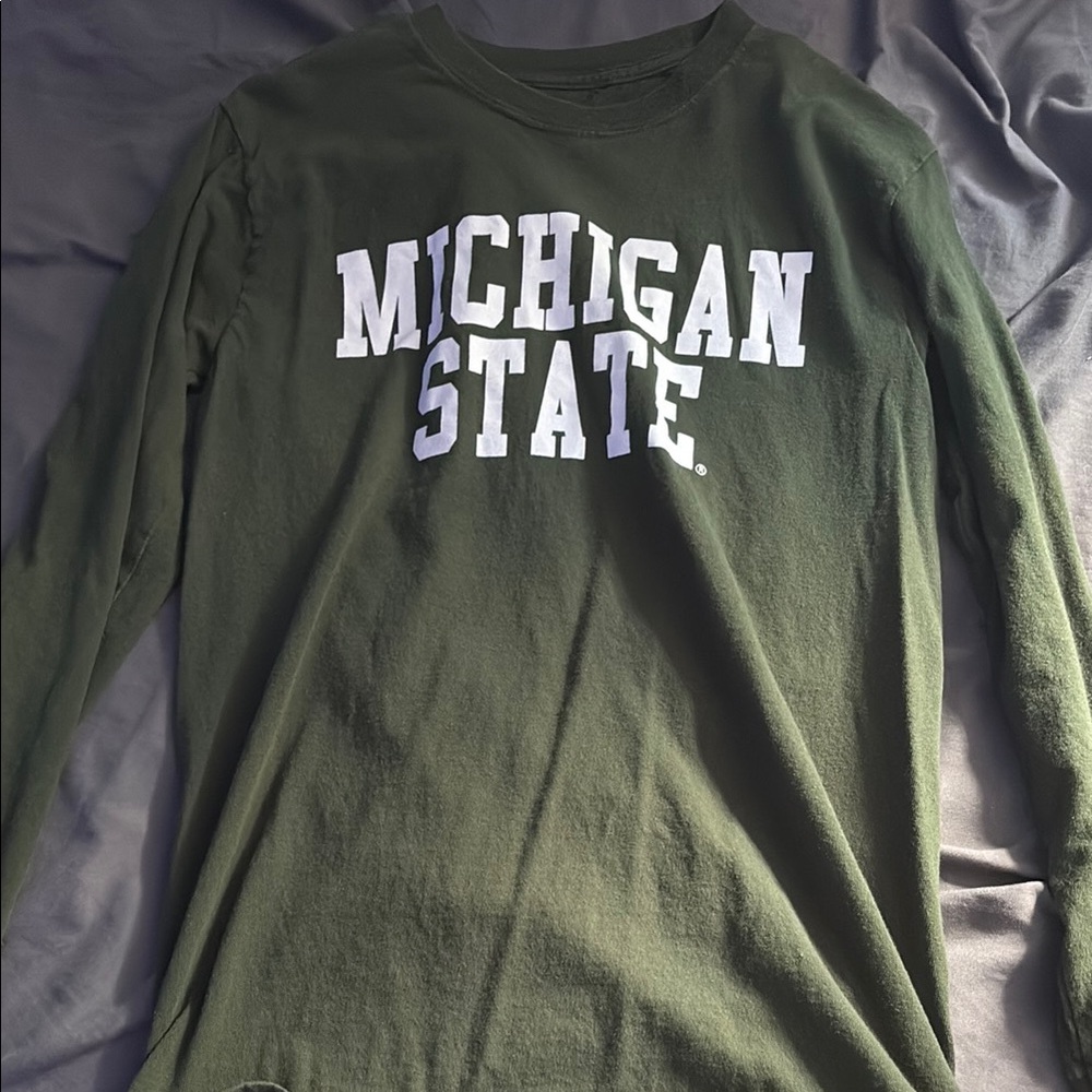 Green Long Sleeve Michigan State Tee